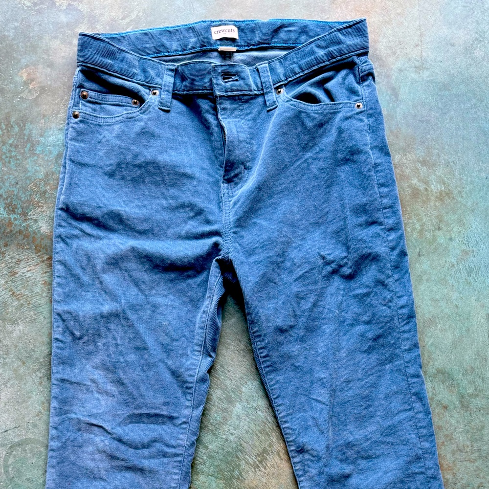 Boys sz14 crewcuts straight leg beautiful blue corduroy pants
